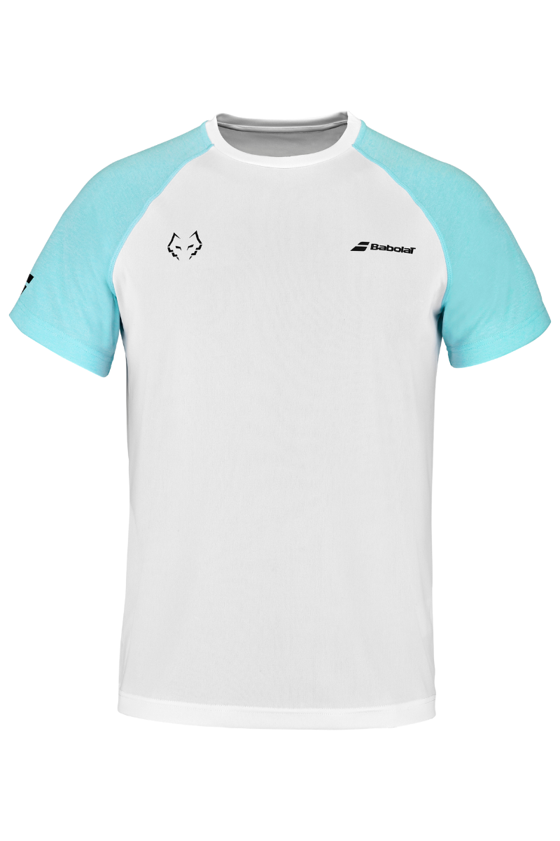 Babolat t-shirt - Hvid/Blå - Juan Lebron