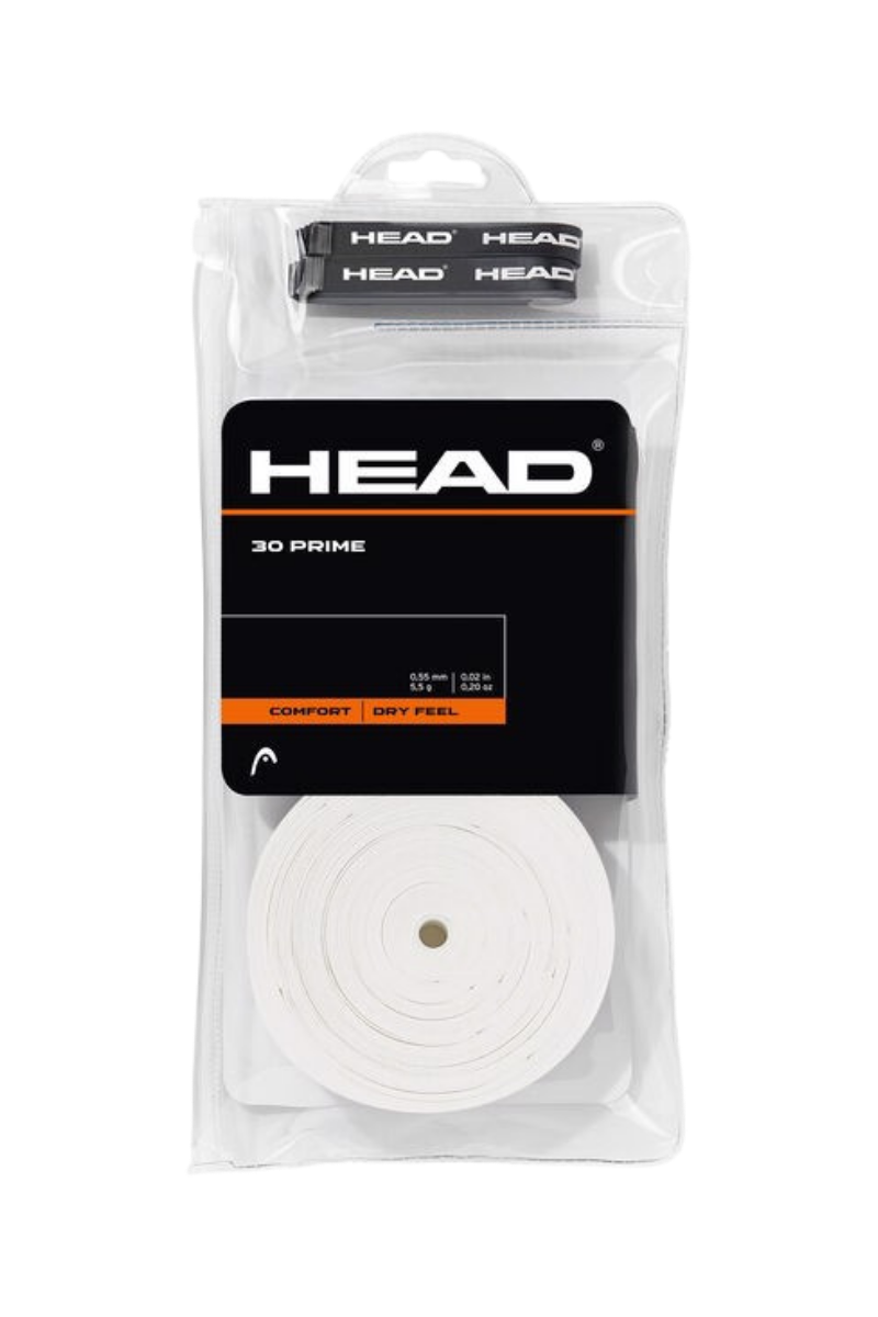 Head Prime Tour Overgrip - 30 Pack - Hvid - Padelrack.dk