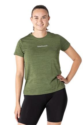 Liiteguard RE-LIITE T-shirt - Armygrøn - Dame