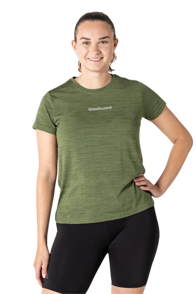 Liiteguard RE-LIITE T-shirt - Armygrøn - Dame