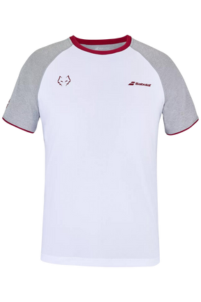 Babolat Crew Neck Tee Juan Lebron Hvid/Grå/Rød