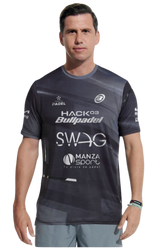 Bullpadel spiller T-shirt - Paquito Navarro - Sort / Grå