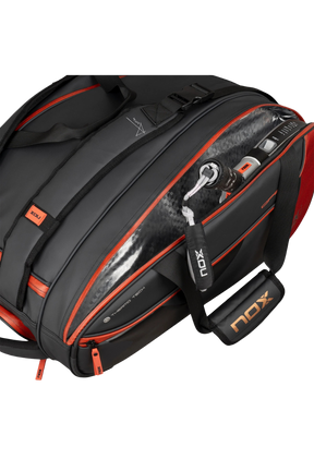 NOX Luxury Open Series padel taske - Sort / Rød 2025